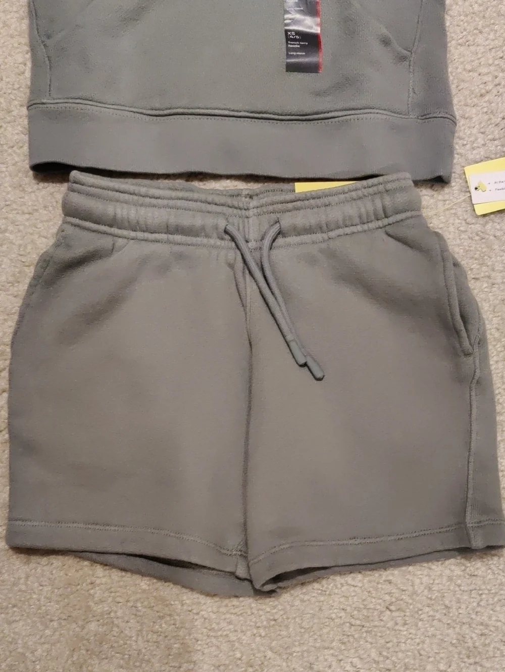 New!All In Motion Boys Sage Green French Terry Hoodie & Shorts Set Y2K Cottageco